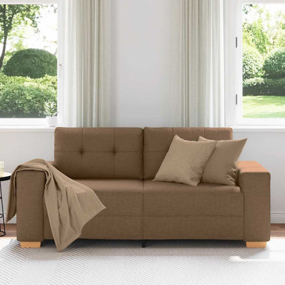 Loveseat-Sofa Braun 140 cm Stoff
