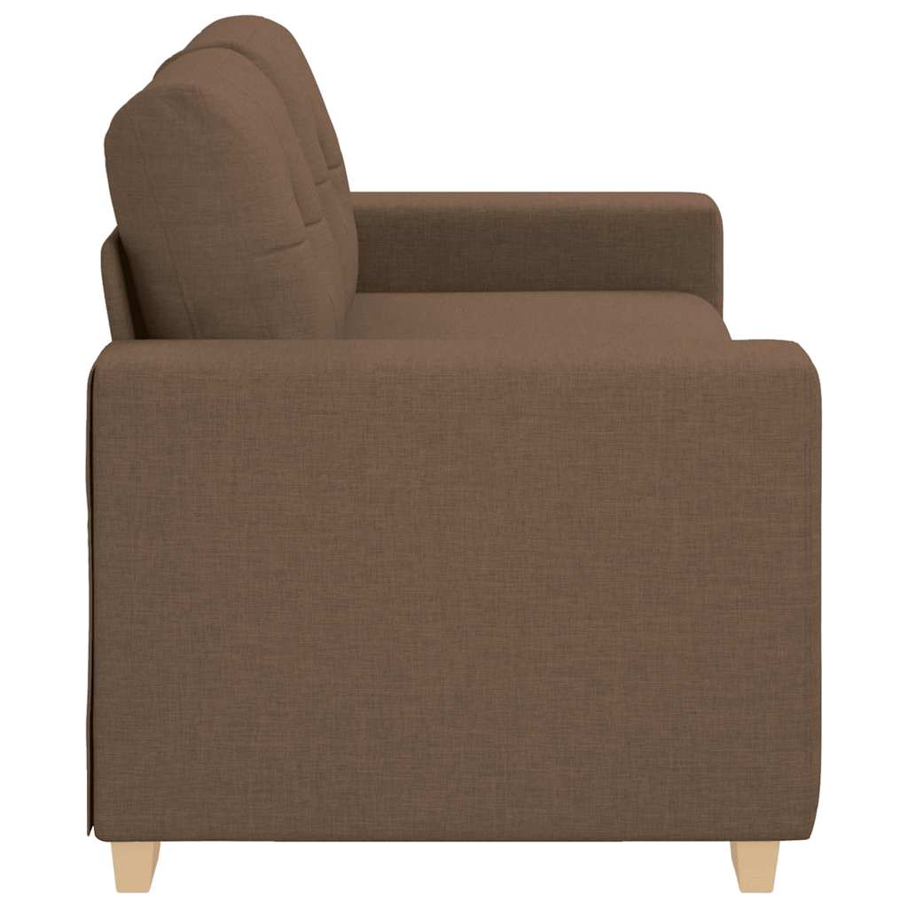 Loveseat-Sofa Braun 140 cm Stoff