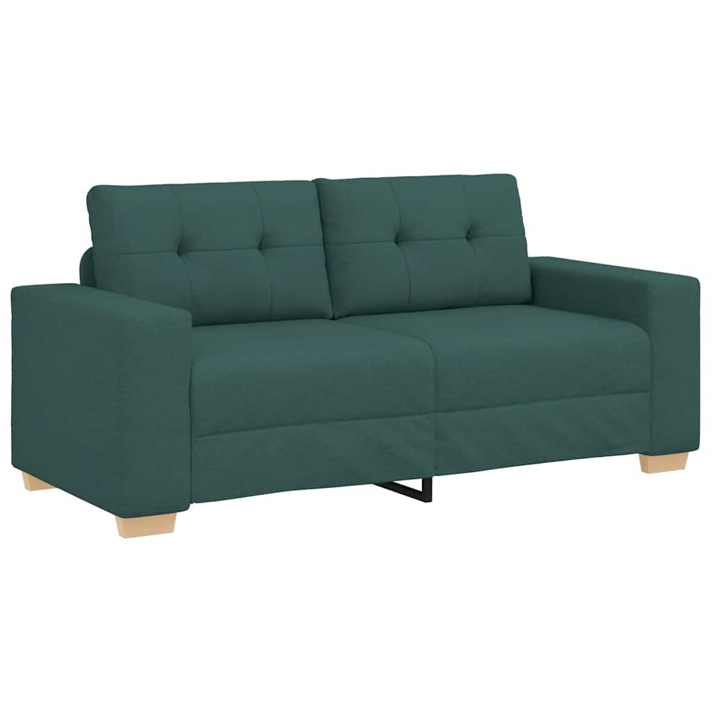 Loveseat-Sofa Dunkelgrün 140 cm Stoff