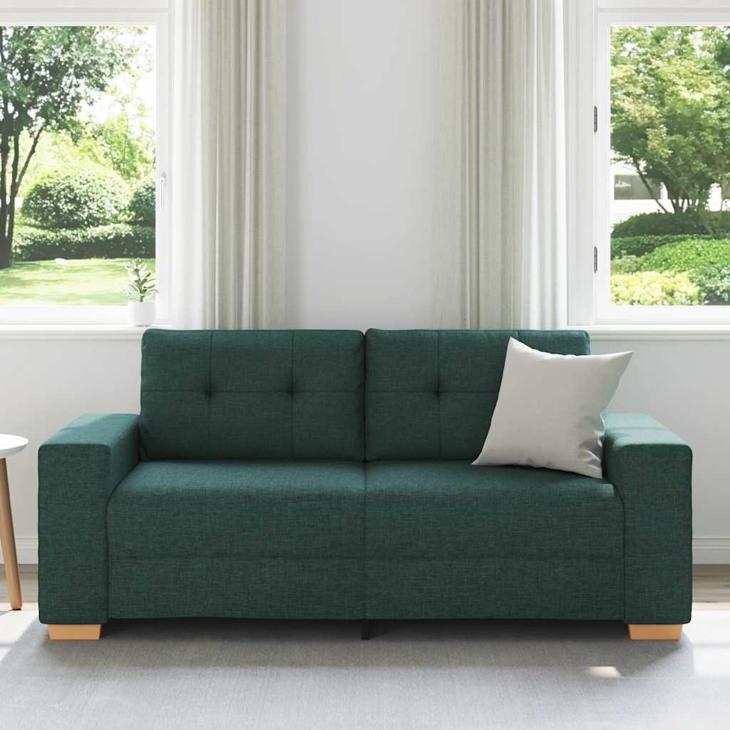 Loveseat-Sofa Dunkelgrün 140 cm Stoff