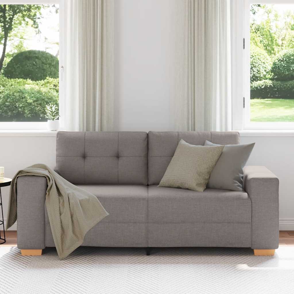 Loveseat-Sofa Taupe 140 cm Stoff