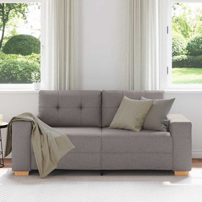 Loveseat-Sofa Taupe 140 cm Stoff