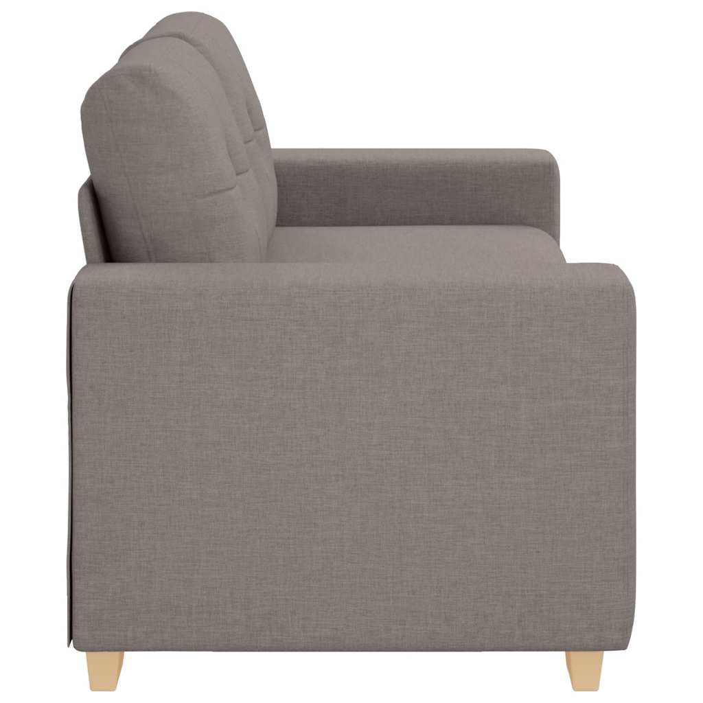 Loveseat-Sofa Taupe 140 cm Stoff
