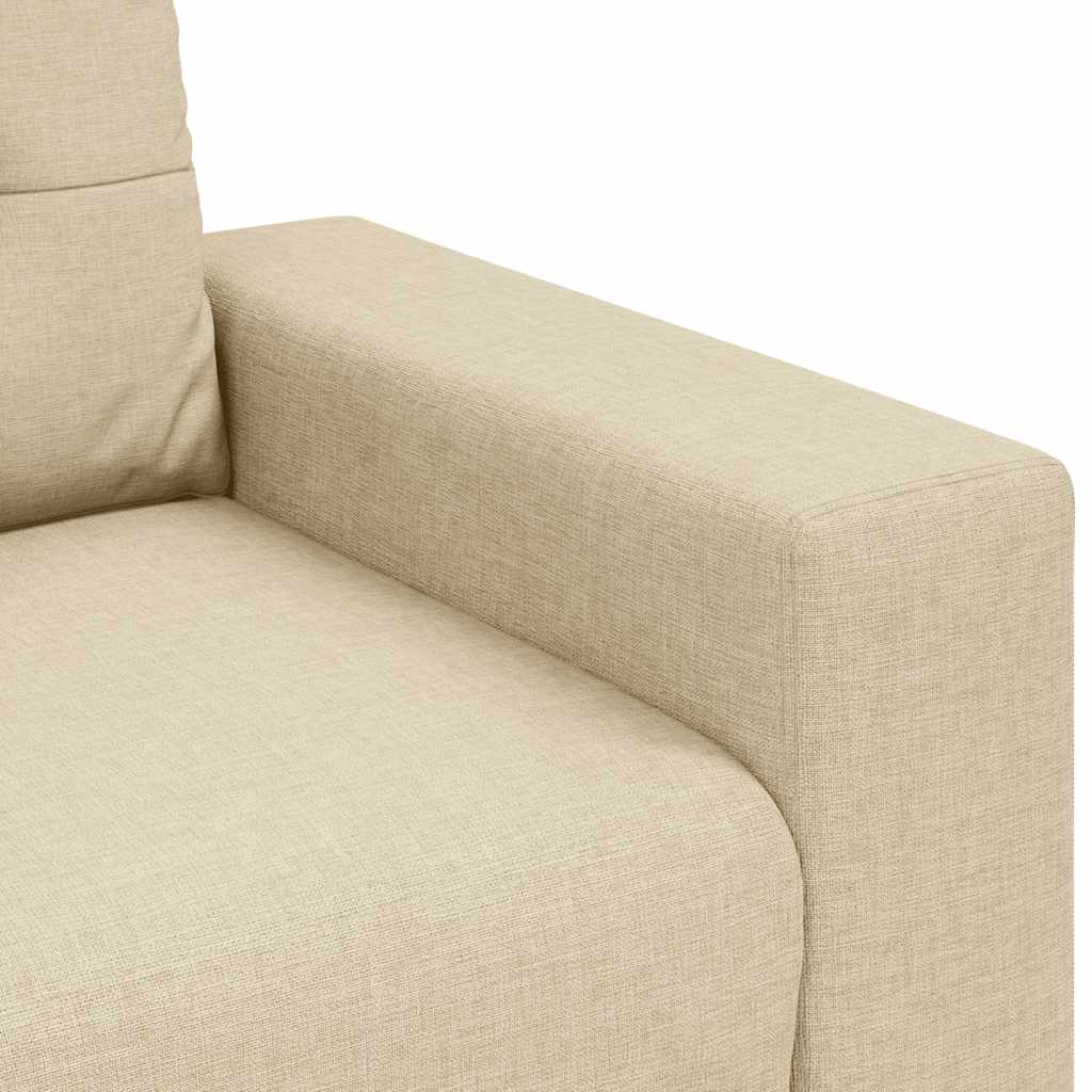 Loveseat-Sofa Creme 140 cm Stoff