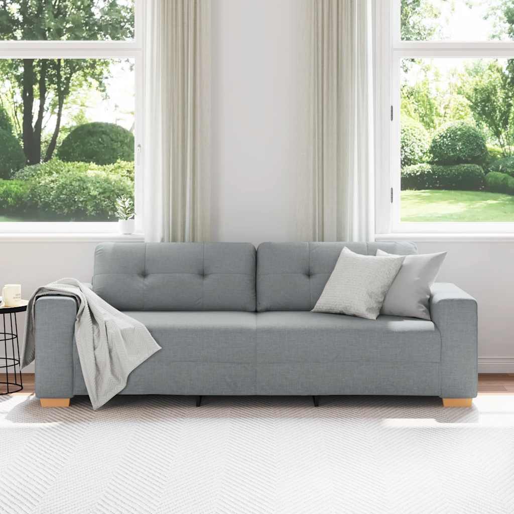 3-Sitzer-Sofa Hellgrau 180 cm Stoff