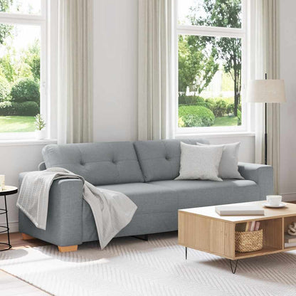 3-Sitzer-Sofa Hellgrau 180 cm Stoff