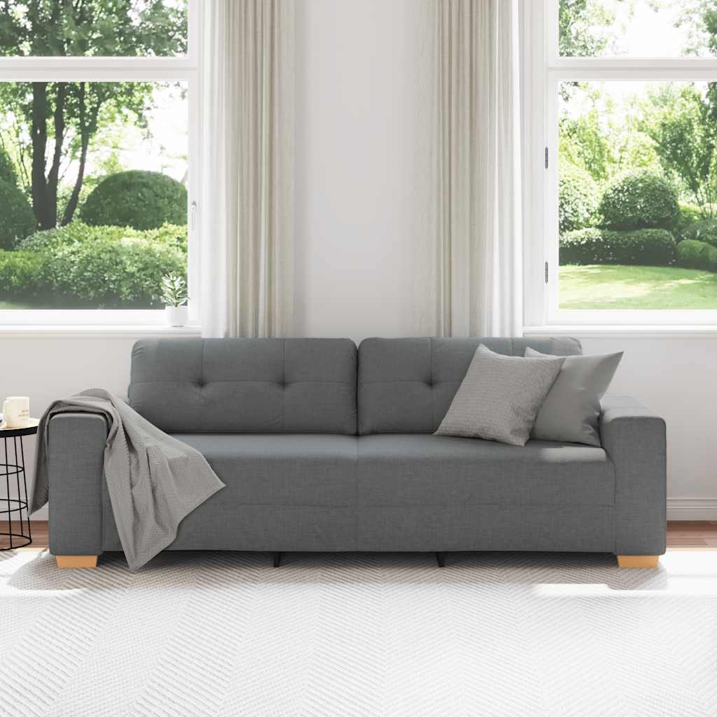 3-Sitzer-Sofa Dunkelgrau 180 cm Stoff
