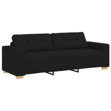 3-Sitzer-Sofa Schwarz 180 cm Stoff