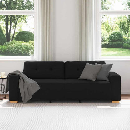 3-Sitzer-Sofa Schwarz 180 cm Stoff