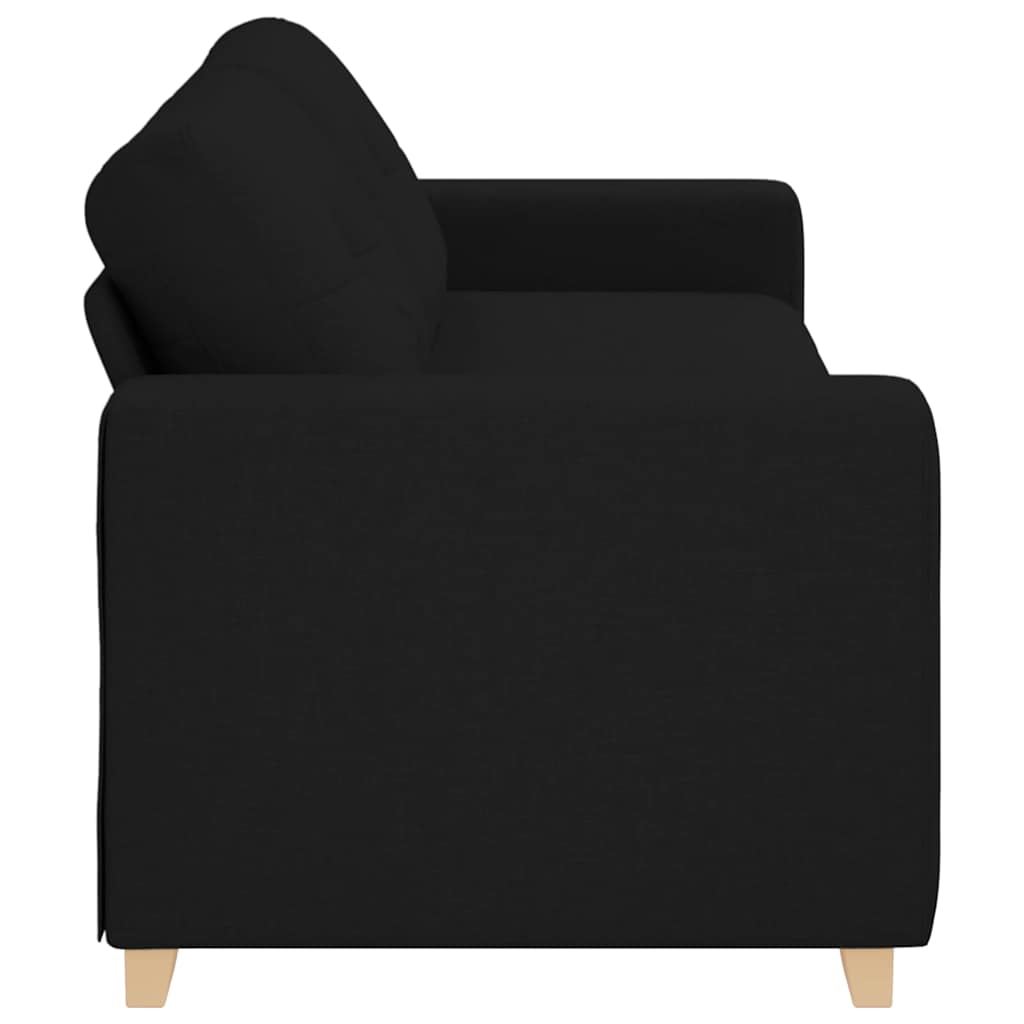 3-Sitzer-Sofa Schwarz 180 cm Stoff