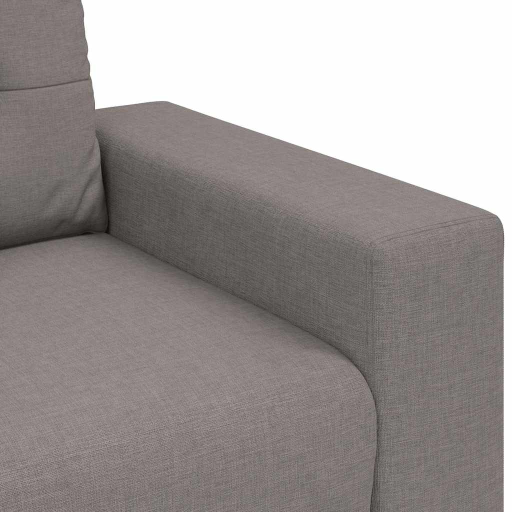3-Sitzer-Sofa mit Kissen Taupe Stoff