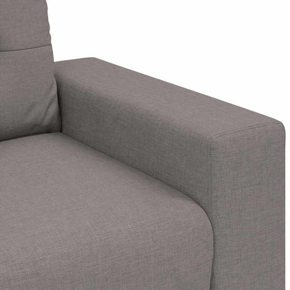 3-Sitzer-Sofa mit Kissen Taupe Stoff