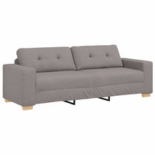 3-Sitzer-Sofa mit Kissen Taupe Stoff
