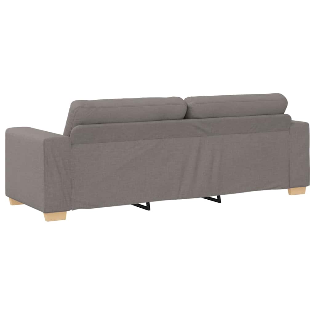 3-Sitzer-Sofa mit Kissen Taupe Stoff