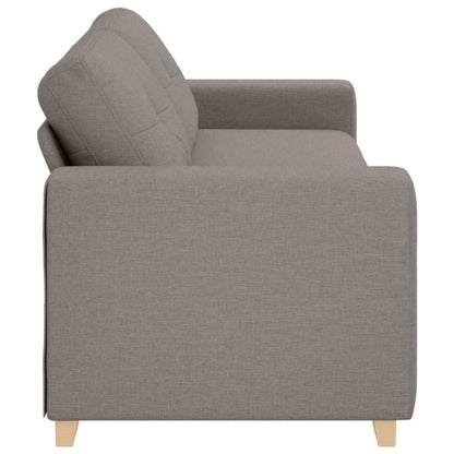 3-Sitzer-Sofa mit Kissen Taupe Stoff