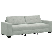 3-Sitzer-Sofa Hellgrau 180 cm Samt