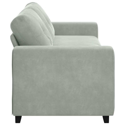 3-Sitzer-Sofa Hellgrau 180 cm Samt