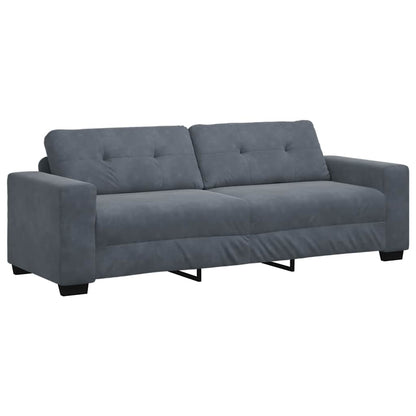 3-Sitzer-Sofa Dunkelgrau 180 cm Samt