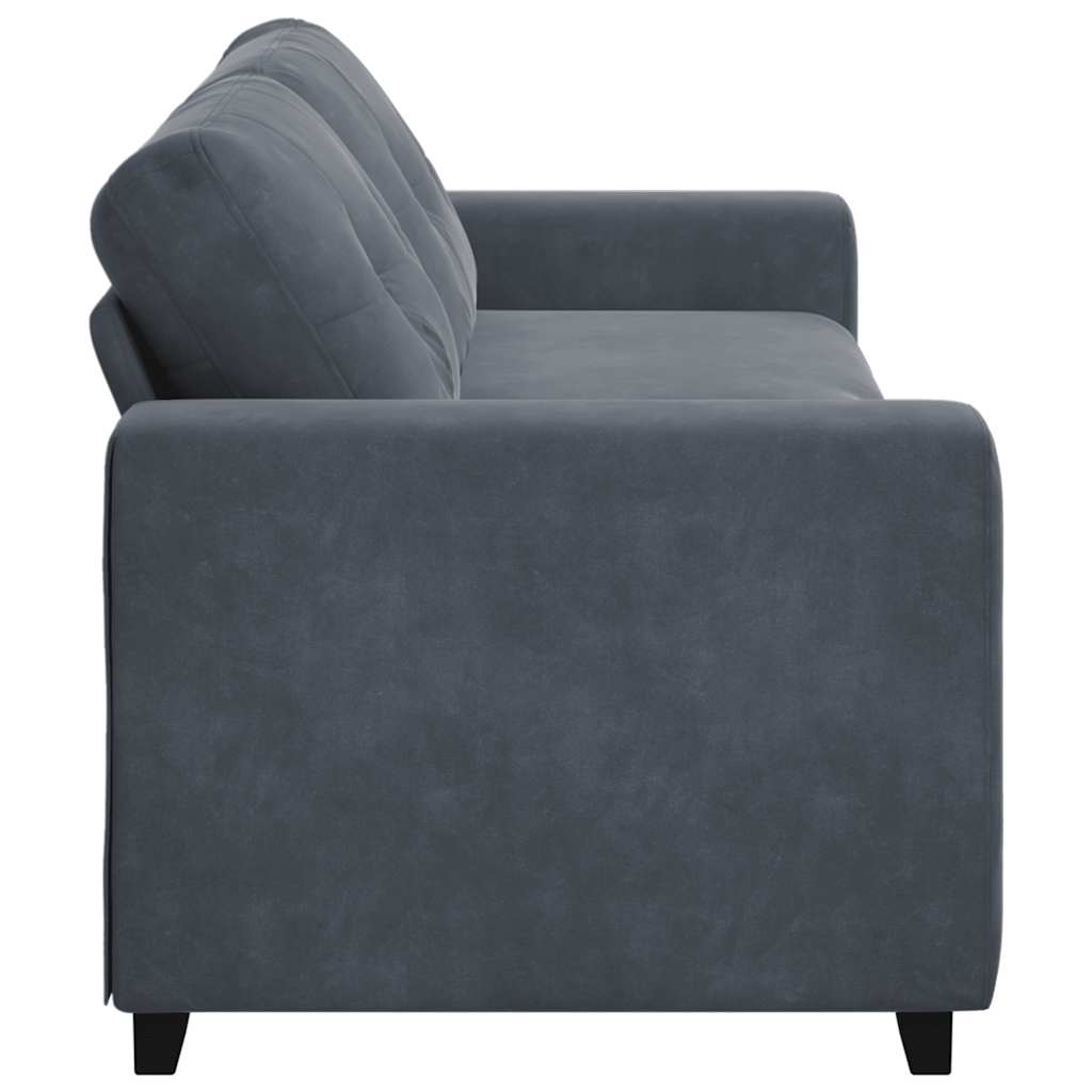 3-Sitzer-Sofa Dunkelgrau 180 cm Samt