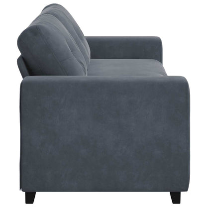 3-Sitzer-Sofa Dunkelgrau 180 cm Samt