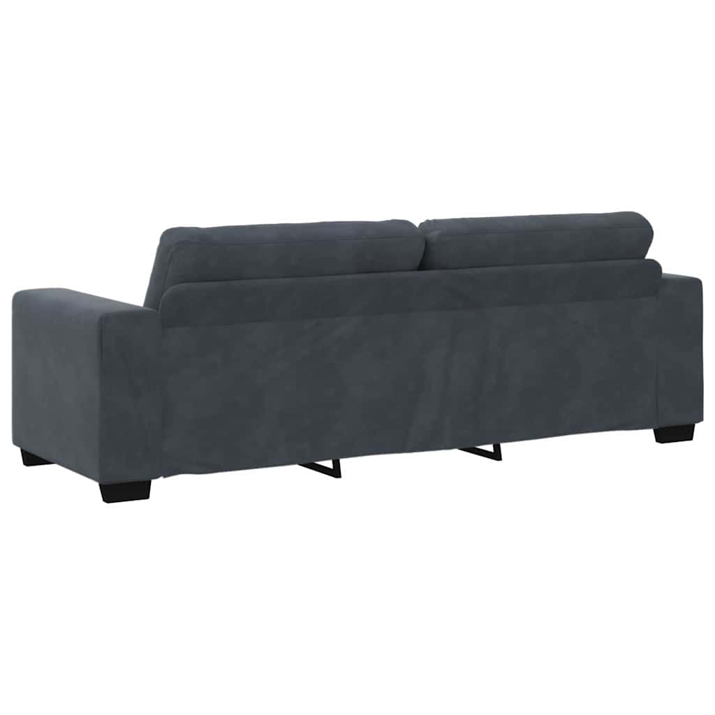 3-Sitzer-Sofa Dunkelgrau 180 cm Samt