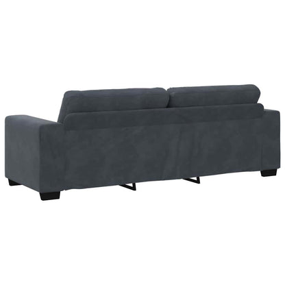 3-Sitzer-Sofa Dunkelgrau 180 cm Samt
