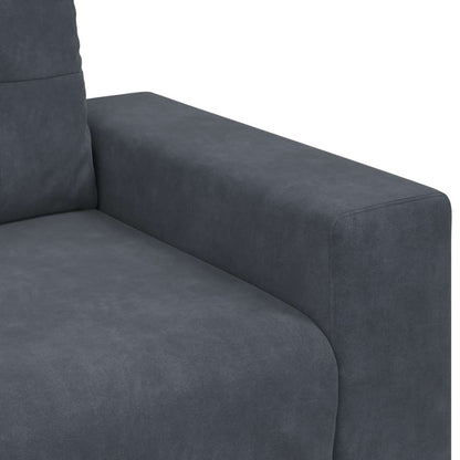 3-Sitzer-Sofa Dunkelgrau 180 cm Samt