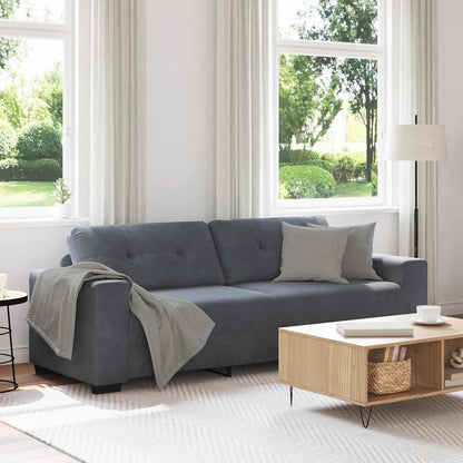 3-Sitzer-Sofa Dunkelgrau 180 cm Samt