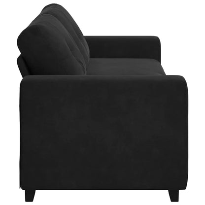 3-Sitzer-Sofa Schwarz 180 cm Samt