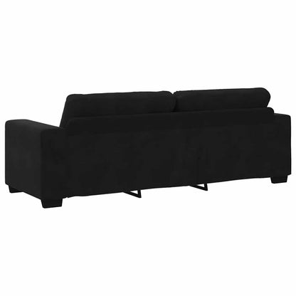 3-Sitzer-Sofa Schwarz 180 cm Samt