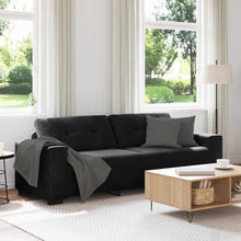 3-Sitzer-Sofa Schwarz 180 cm Samt