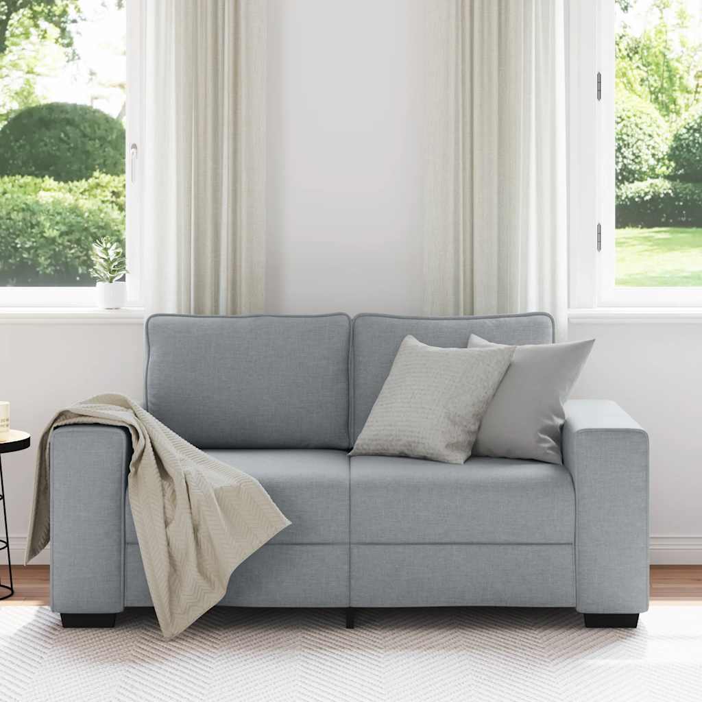2-Sitzer-Sofa Hellgrau 120 cm Stoff