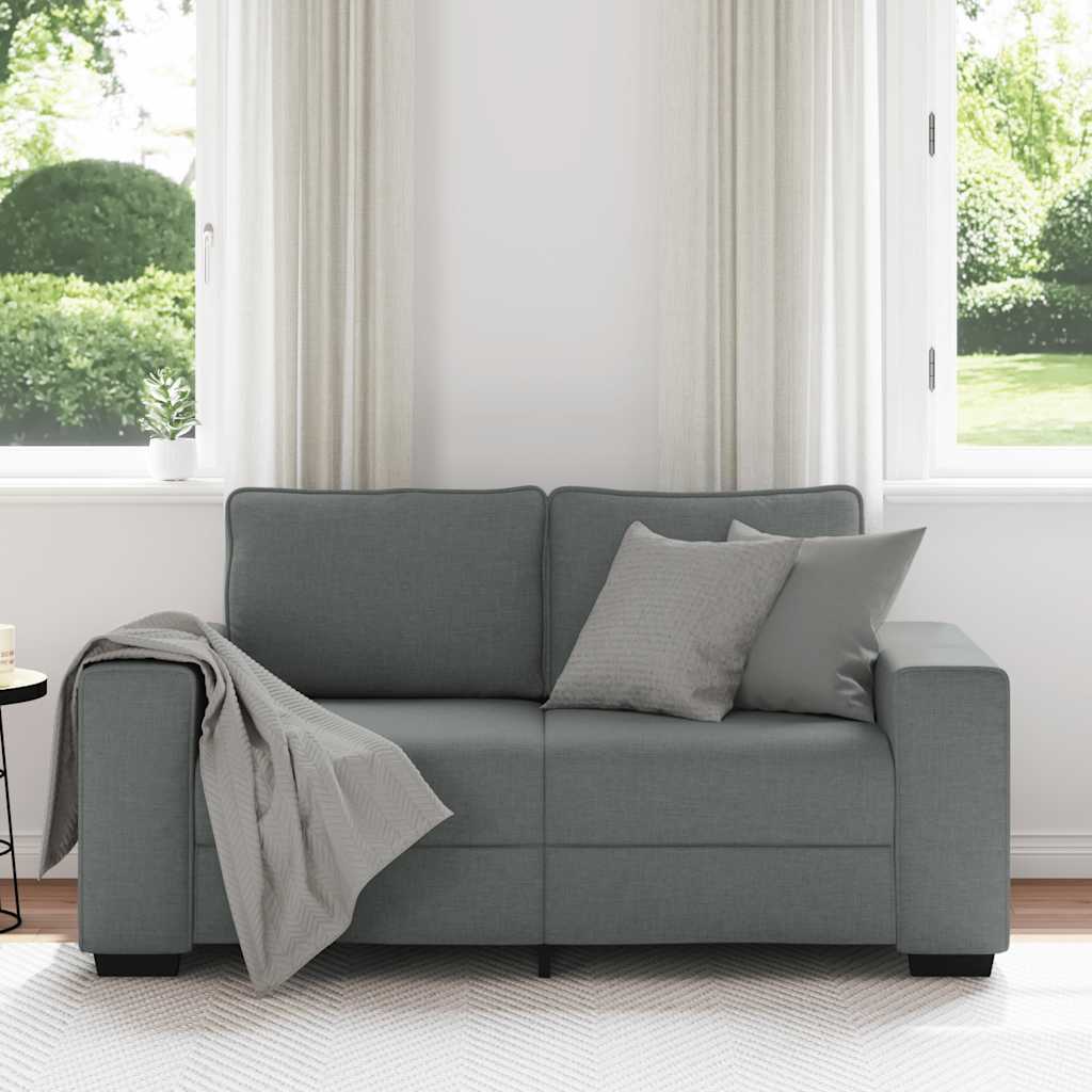 2-Sitzer-Sofa Dunkelgrau 120 cm Stoff
