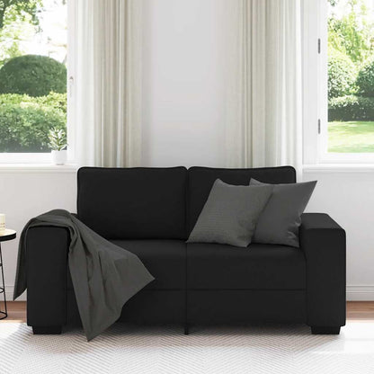 2-Sitzer-Sofa Schwarz 120 cm Stoff