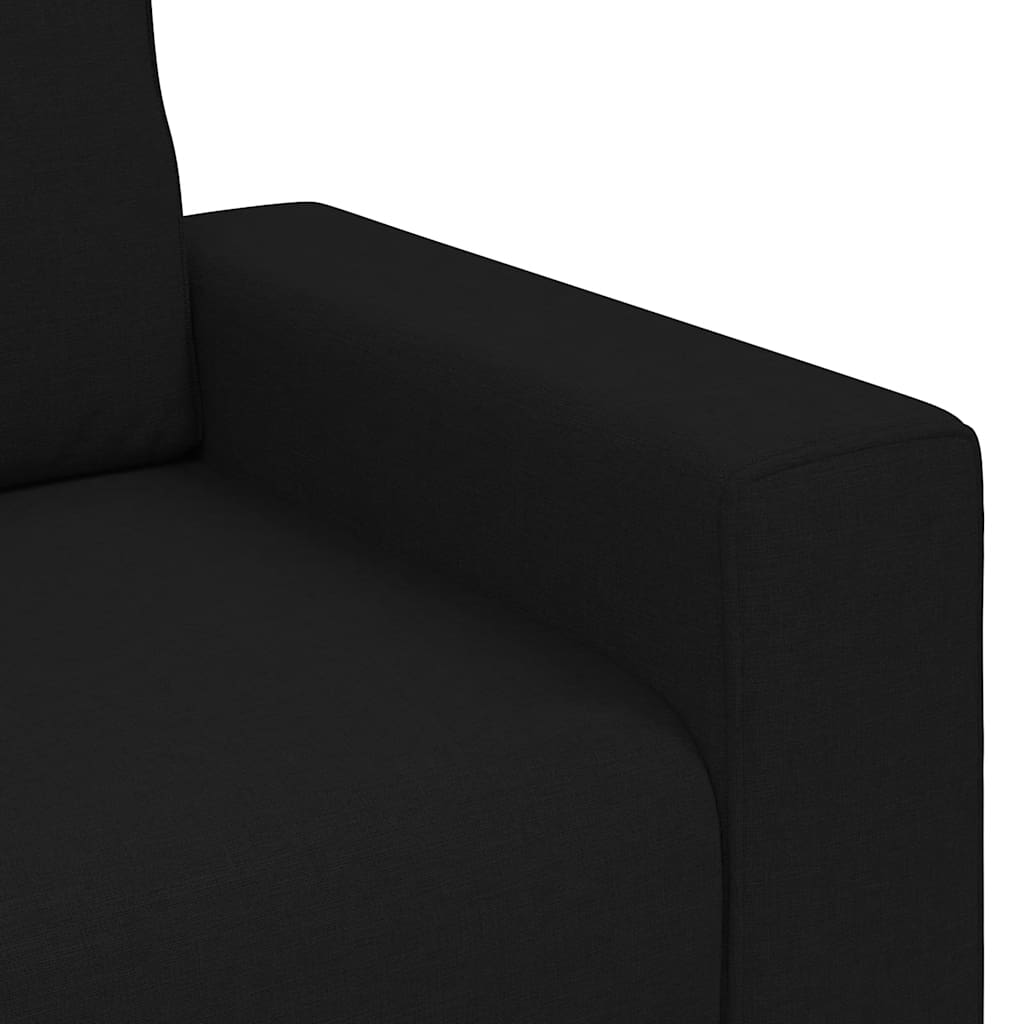 2-Sitzer-Sofa Schwarz 120 cm Stoff