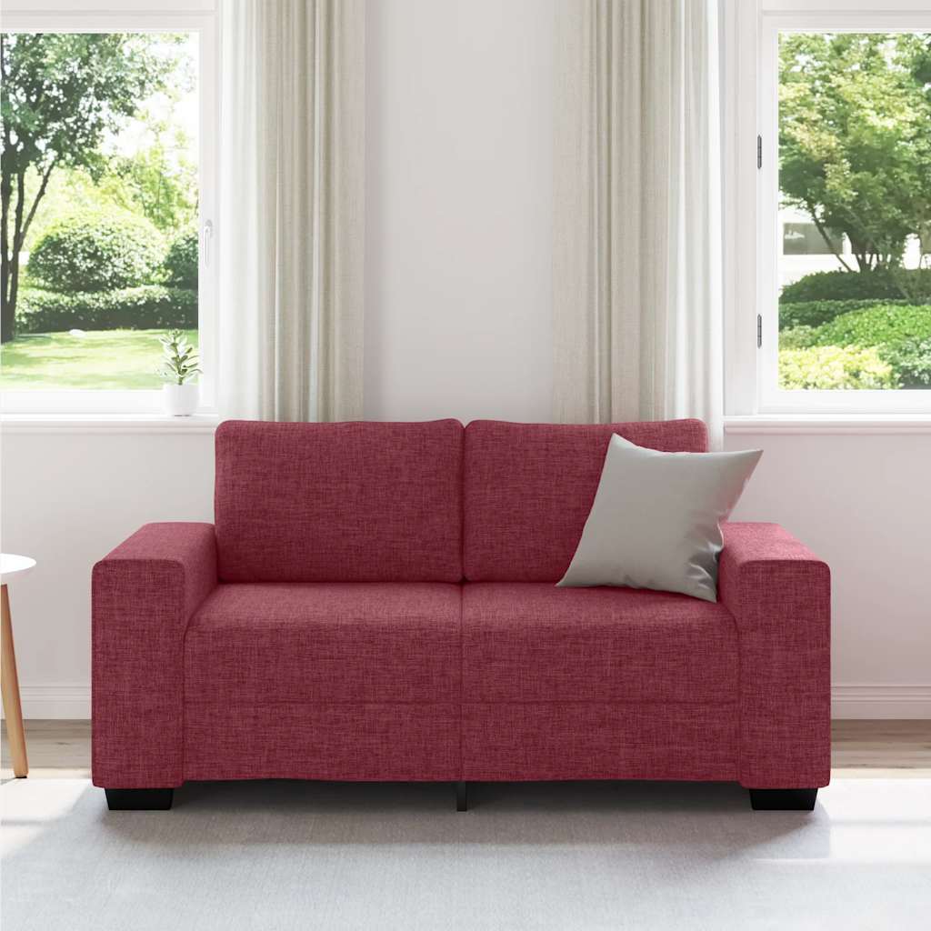 2-Sitzer-Sofa Weinrot 120 cm Stoff