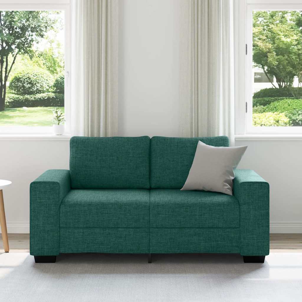2-Sitzer-Sofa Dunkelgrün 120 cm Stoff