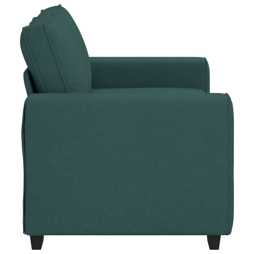 2-Sitzer-Sofa Dunkelgrün 120 cm Stoff