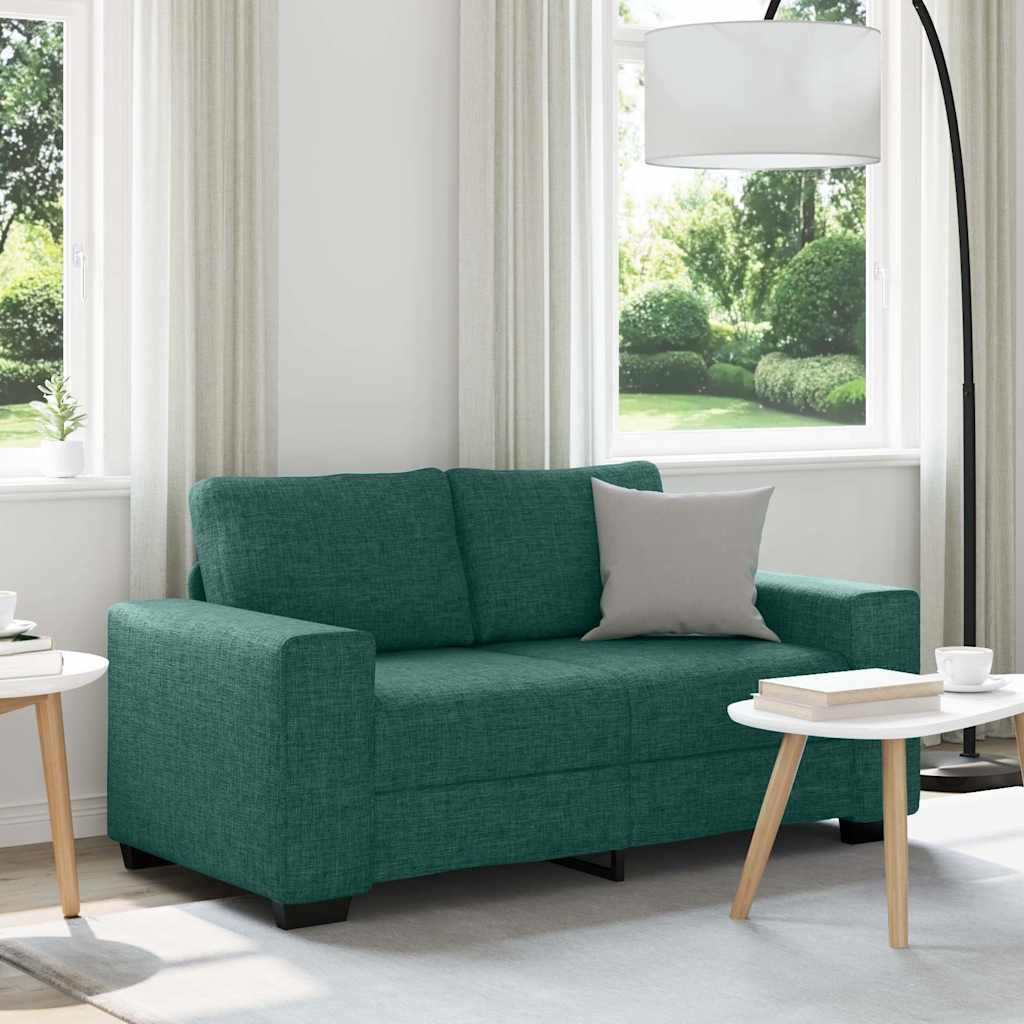 2-Sitzer-Sofa Dunkelgrün 120 cm Stoff