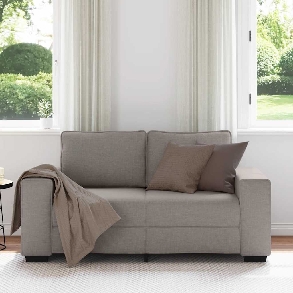 2-Sitzer-Sofa Taupe 120 cm Stoff
