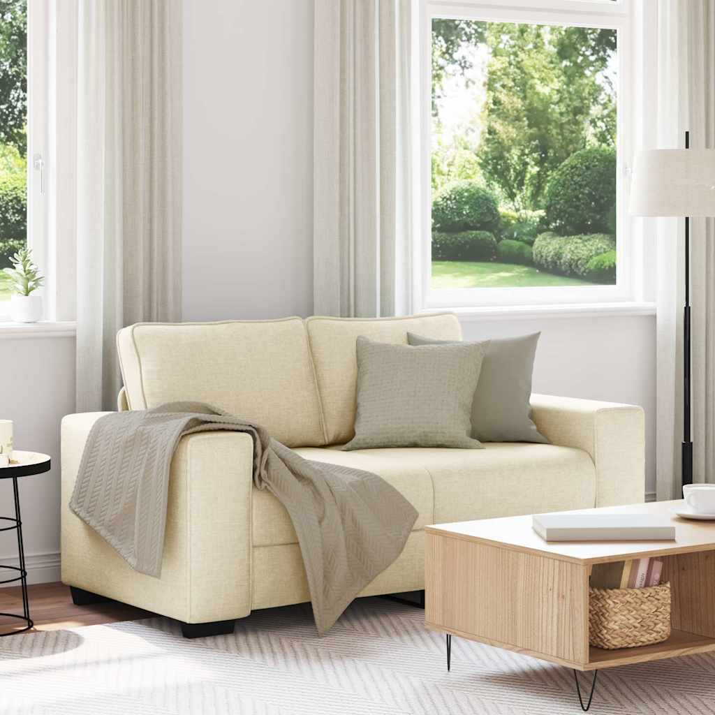 2-Sitzer-Sofa Creme 120 cm Stoff