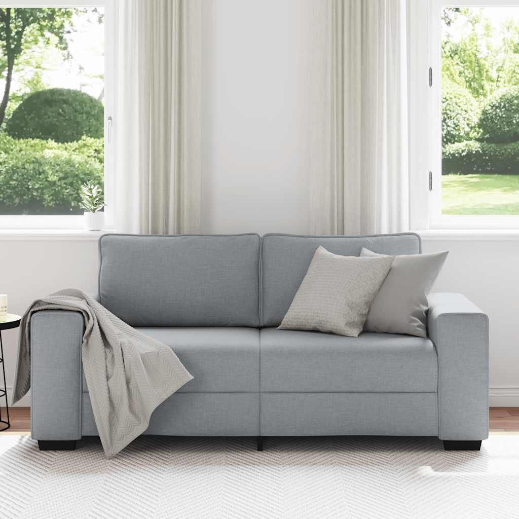 2-Sitzer-Sofa Hellgrau 140 cm Stoff
