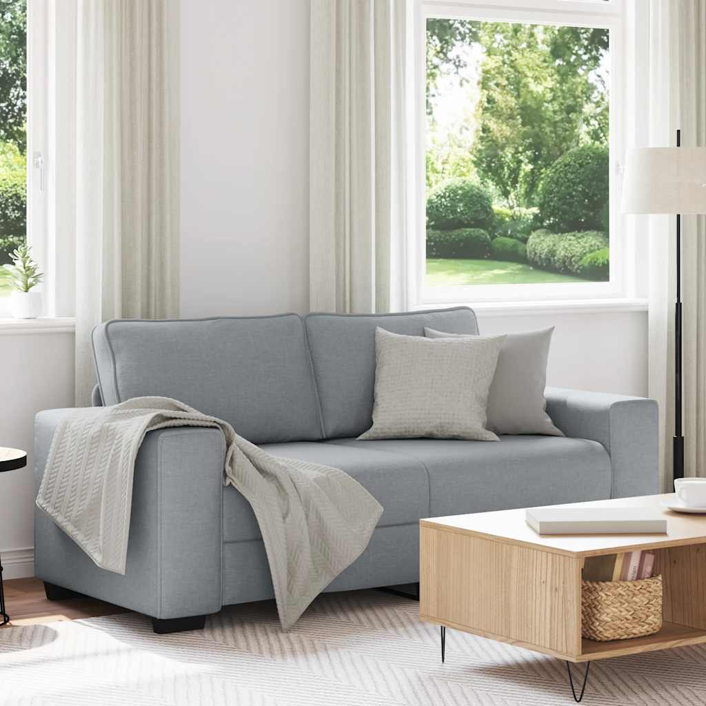 2-Sitzer-Sofa Hellgrau 140 cm Stoff