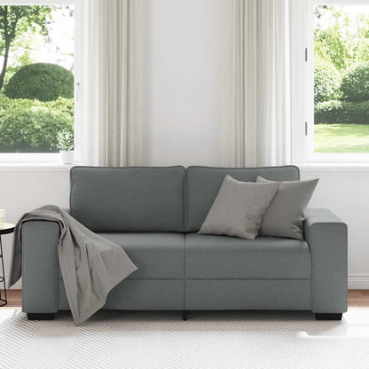 2-Sitzer-Sofa Dunkelgrau 140 cm Stoff