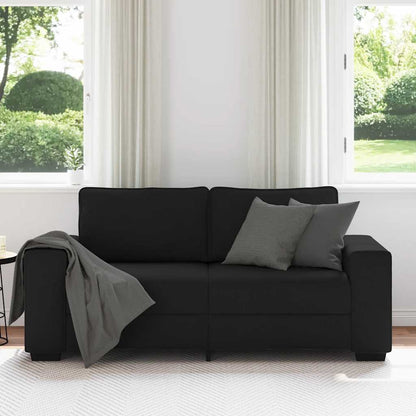 2-Sitzer-Sofa Schwarz 140 cm Stoff