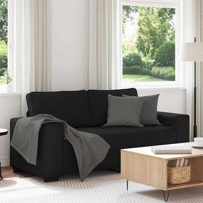 2-Sitzer-Sofa Schwarz 140 cm Stoff