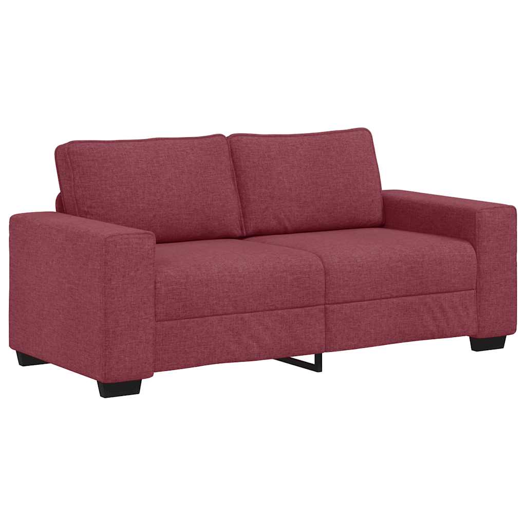 2-Sitzer-Sofa Weinrot 140 cm Stoff
