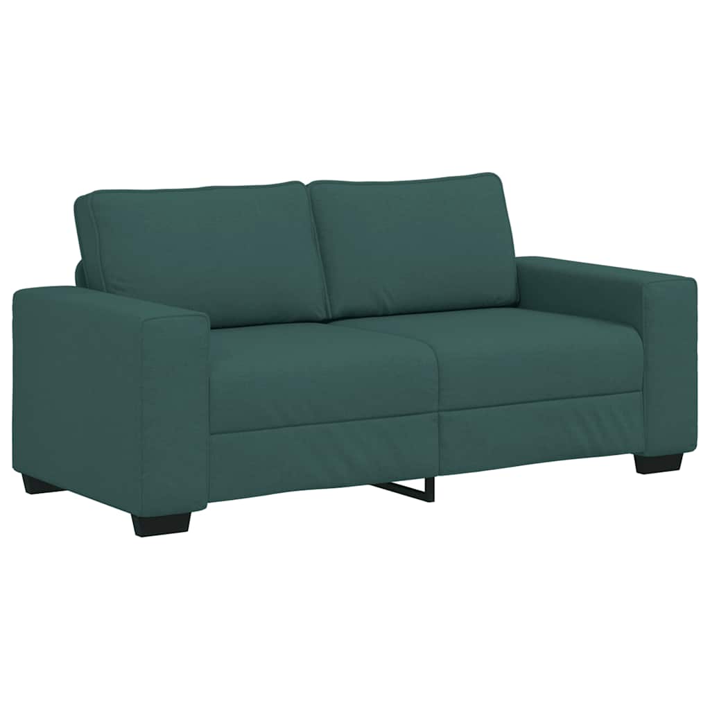 2-Sitzer-Sofa Dunkelgrün 140 cm Stoff