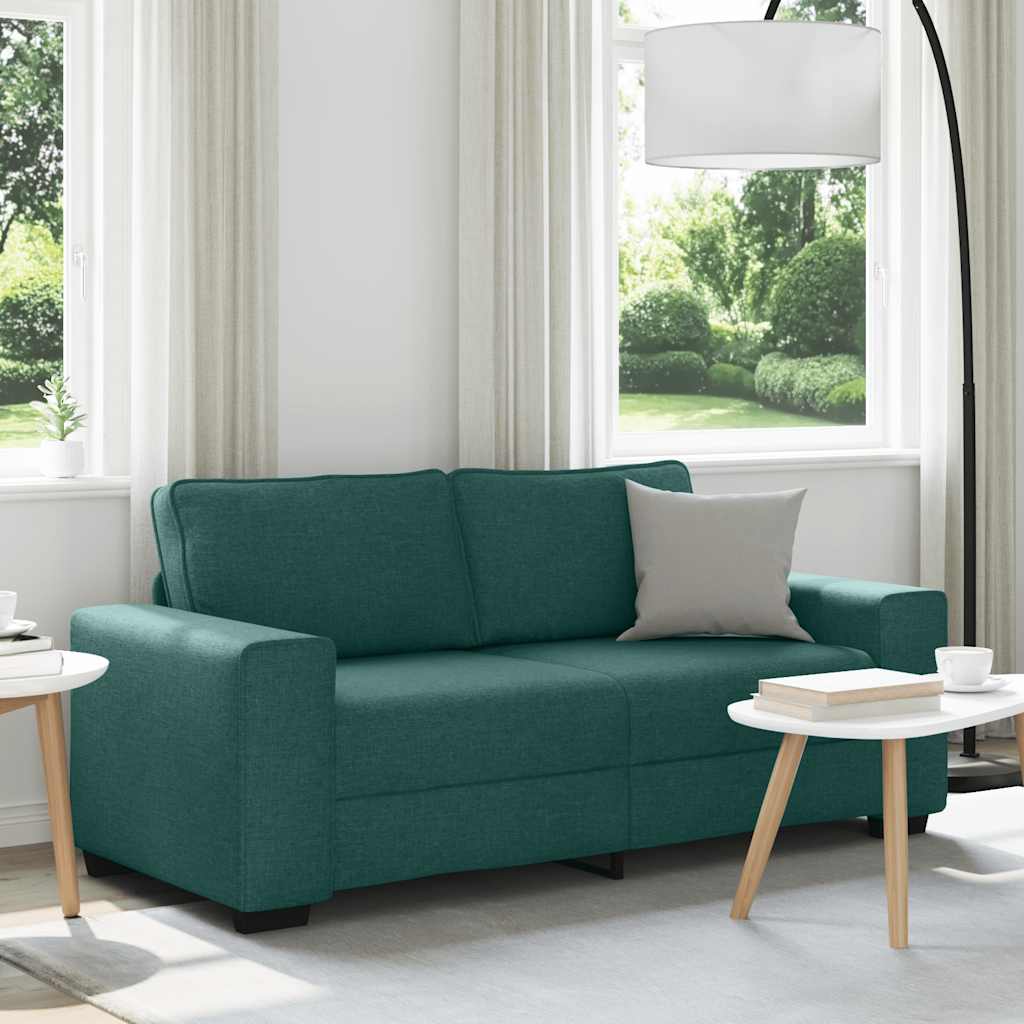 2-Sitzer-Sofa Dunkelgrün 140 cm Stoff