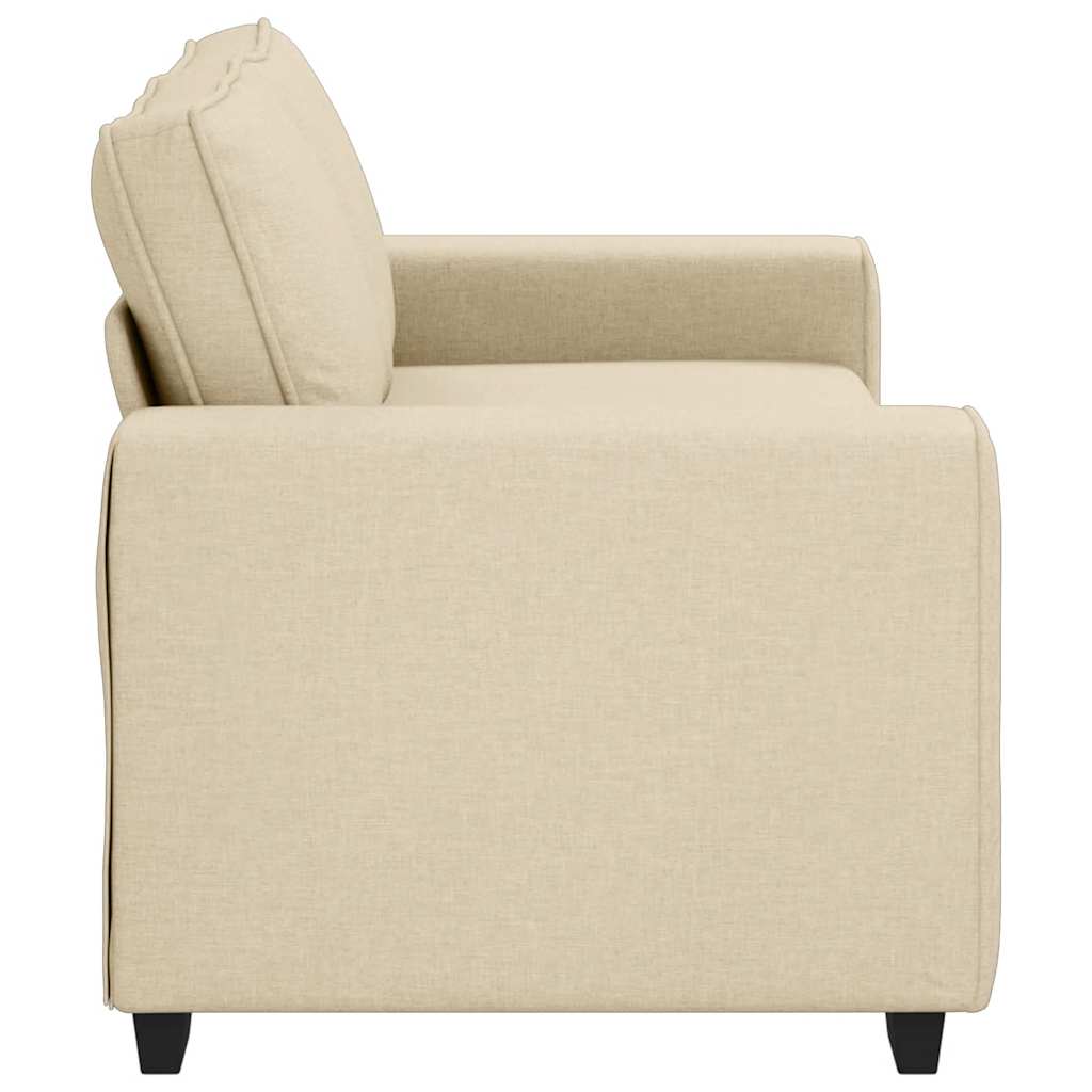 2-Sitzer-Sofa Creme 140 cm Stoff